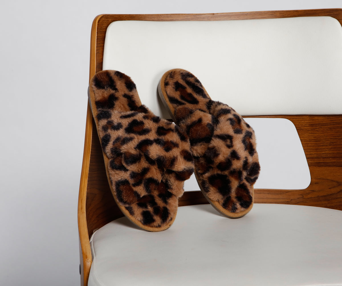 Cheetah-Liscious Faux Fur Slippers