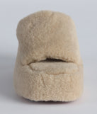 Hello Fabulous Fuzzy Platform Slippers
