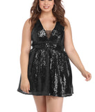 Plus Steph Sequin Party Dress provides gorgeous formal dress style to feel beautiful for Homecoming 2023, Bridesmaids, Wedding Guests, Winter Formal Dance, Military Balls, and Prom.