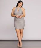 Plus Stunning In Silver Formal Dress provides gorgeous formal dress style to feel beautiful for Homecoming 2023, Bridesmaids, Wedding Guests, Winter Formal Dance, Military Balls, and Prom.