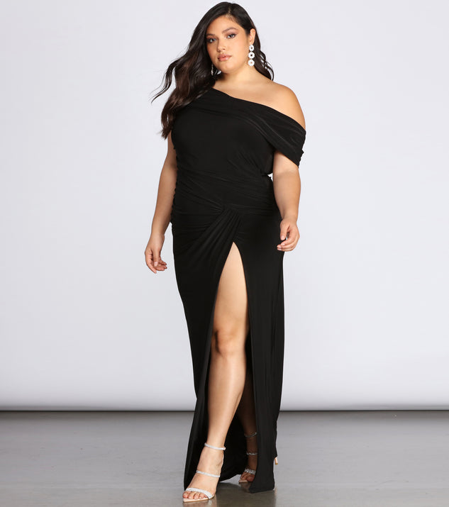 Plus Kaleigh Off Shoulder Dress | Windsor Plus Kaleigh Off Shoulder Dress | Windsor