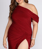 Plus Kaleigh Off Shoulder Dress is a stunning choice for a bridesmaid dress or maid of honor dress, and to feel beautiful at Homecoming 2023, fall or winter weddings, formals, & military balls!