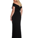 Plus Dianna Evening Wrap Dress provides gorgeous formal dress style to feel beautiful for Homecoming 2023, Bridesmaids, Wedding Guests, Winter Formal Dance, Military Balls, and Prom.