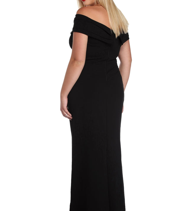 Plus Dianna Evening Wrap Dress