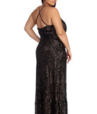Plus Teresa Formal Sequin Dress provides gorgeous formal dress style to feel beautiful for Homecoming 2023, Bridesmaids, Wedding Guests, Winter Formal Dance, Military Balls, and Prom.