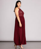 Plus Beth Formal Lace Dress provides gorgeous formal dress style to feel beautiful for Homecoming 2023, Bridesmaids, Wedding Guests, Winter Formal Dance, Military Balls, and Prom.