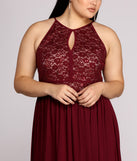 Plus Beth Formal Lace Dress provides gorgeous formal dress style to feel beautiful for Homecoming 2023, Bridesmaids, Wedding Guests, Winter Formal Dance, Military Balls, and Prom.
