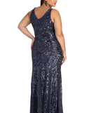 Plus Shana Formal Sequin Dress provides gorgeous formal dress style to feel beautiful for Homecoming 2023, Bridesmaids, Wedding Guests, Winter Formal Dance, Military Balls, and Prom.