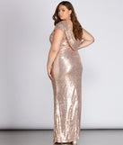 Plus Sivan Glam Sequin Dress is a stunning choice for a bridesmaid dress or maid of honor dress, and to feel beautiful at Homecoming 2023, fall or winter weddings, formals, & military balls!