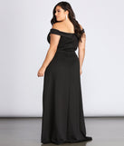 Plus Lucy Formal High Slit Dress is a stunning choice for a bridesmaid dress or maid of honor dress, and to feel beautiful at Homecoming 2023, fall or winter weddings, formals, & military balls!