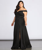 Plus Lucy Formal High Slit Dress is a stunning choice for a bridesmaid dress or maid of honor dress, and to feel beautiful at Homecoming 2023, fall or winter weddings, formals, & military balls!