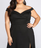 Plus Lucy Formal High Slit Dress is a stunning choice for a bridesmaid dress or maid of honor dress, and to feel beautiful at Homecoming 2023, fall or winter weddings, formals, & military balls!