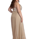 Plus Corinne Sparkle Lurex Dress is a stunning choice for a bridesmaid dress or maid of honor dress, and to feel beautiful at Homecoming 2023, fall or winter weddings, formals, & military balls!