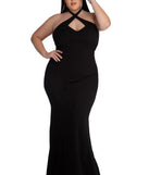 Plus Joselyn Formal Halter Dress provides gorgeous formal dress style to feel beautiful for Homecoming 2023, Bridesmaids, Wedding Guests, Winter Formal Dance, Military Balls, and Prom.
