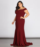 Plus Briar Formal Off The Shoulder Dress is a stunning choice for a bridesmaid dress or maid of honor dress, and to feel beautiful at Homecoming 2023, fall or winter weddings, formals, & military balls!
