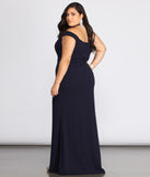 Plus Adelina Formal Halter Crepe Dress is a stunning choice for a bridesmaid dress or maid of honor dress, and to feel beautiful at Homecoming 2023, fall or winter weddings, formals, & military balls!