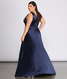 Plus Charlene Formal Satin Lace Dress provides gorgeous formal dress style to feel beautiful for Homecoming 2023, Bridesmaids, Wedding Guests, Winter Formal Dance, Military Balls, and Prom.