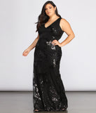 Plus Nima Floral Sequin Dress provides gorgeous formal dress style to feel beautiful for Homecoming 2023, Bridesmaids, Wedding Guests, Winter Formal Dance, Military Balls, and Prom.