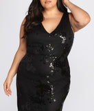 Plus Nima Floral Sequin Dress provides gorgeous formal dress style to feel beautiful for Homecoming 2023, Bridesmaids, Wedding Guests, Winter Formal Dance, Military Balls, and Prom.