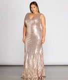 Plus Harmony Sparkling Sequin Dress is a stunning choice for a bridesmaid dress or maid of honor dress, and to feel beautiful at Homecoming 2023, fall or winter weddings, formals, & military balls!
