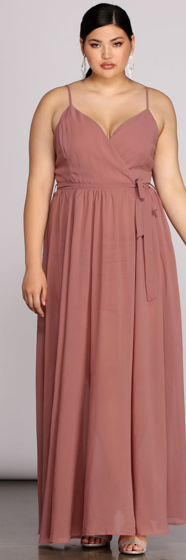 Plus Helena Formal Sleeveless Chiffon Dress is a stunning choice for a bridesmaid dress or maid of honor dress, and to feel beautiful at Homecoming 2023, fall or winter weddings, formals, & military balls!