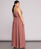 Plus Helena Formal Sleeveless Chiffon Dress is a stunning choice for a bridesmaid dress or maid of honor dress, and to feel beautiful at Homecoming 2023, fall or winter weddings, formals, & military balls!