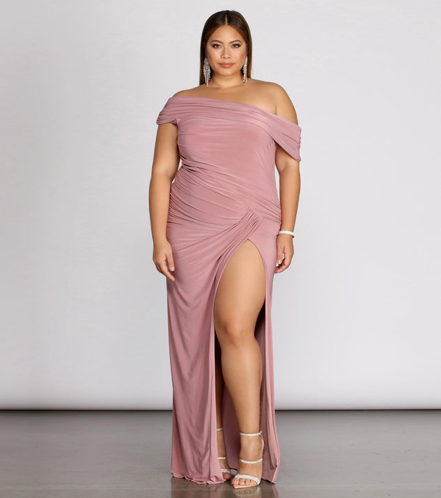 Plus Kaleigh Off Shoulder Dress | Windsor Plus Kaleigh Off Shoulder Dress | Windsor