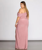 Plus Kaleigh Off Shoulder Dress is a stunning choice for a bridesmaid dress or maid of honor dress, and to feel beautiful at Homecoming 2023, fall or winter weddings, formals, & military balls!