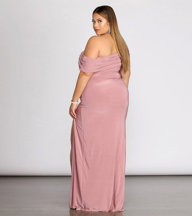Plus kaleigh on sale off shoulder dress
