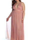 Plus Elisabeth Pleated Tulle Formal Dress is a stunning choice for a bridesmaid dress or maid of honor dress, and to feel beautiful at Homecoming 2023, fall or winter weddings, formals, & military balls!