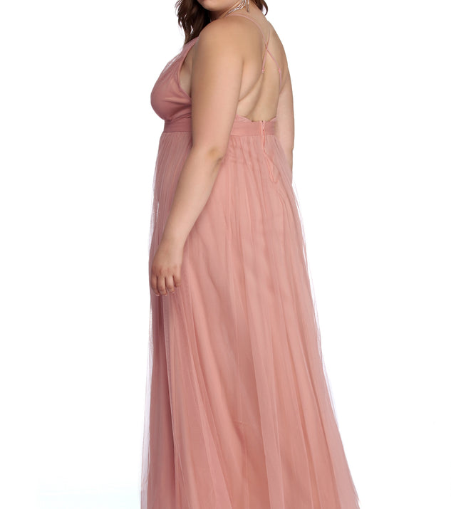 Elisabeth pleated tulle formal dress on sale