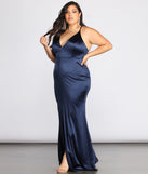 Plus Elin Satin Evening Dress is a stunning choice for a bridesmaid dress or maid of honor dress, and to feel beautiful at Homecoming 2023, fall or winter weddings, formals, & military balls!