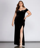 Plus Kira Formal Velvet Sweetheart Dress provides gorgeous formal dress style to feel beautiful for Homecoming 2023, Bridesmaids, Wedding Guests, Winter Formal Dance, Military Balls, and Prom.