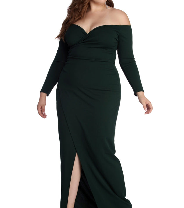 Plus Dianna Evening Wrap Dress | Windsor Plus Dianna Evening Wrap Dress | Windsor