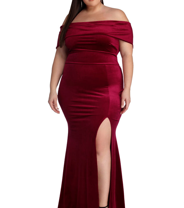 Plus Lilianna Formal Velvet Dress | Windsor Plus Lilianna Formal Velvet Dress | Windsor