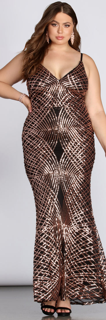 Rosie Formal Sleeveless Sequin Dress is a stunning choice for a bridesmaid dress or maid of honor dress, and to feel beautiful at Homecoming 2023, fall or winter weddings, formals, & military balls!