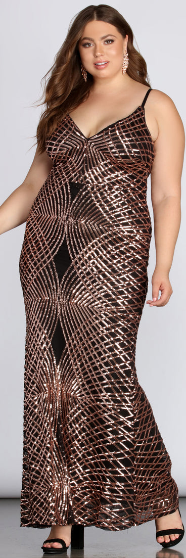 Rosie Formal Sleeveless Sequin Dress is a stunning choice for a bridesmaid dress or maid of honor dress, and to feel beautiful at Homecoming 2023, fall or winter weddings, formals, & military balls!