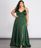 Plus Vera Satin Lace Up Formal Dress provides gorgeous formal dress style to feel beautiful for Homecoming 2023, Bridesmaids, Wedding Guests, Winter Formal Dance, Military Balls, and Prom.