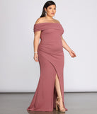 Plus Monica Formal Wrap Ruched Dress is a stunning choice for a bridesmaid dress or maid of honor dress, and to feel beautiful at Homecoming 2023, fall or winter weddings, formals, & military balls!