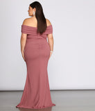 Plus Monica Formal Wrap Ruched Dress is a stunning choice for a bridesmaid dress or maid of honor dress, and to feel beautiful at Homecoming 2023, fall or winter weddings, formals, & military balls!