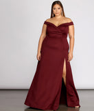 Plus Lucy Formal High Slit Dress is a stunning choice for a bridesmaid dress or maid of honor dress, and to feel beautiful at Homecoming 2023, fall or winter weddings, formals, & military balls!