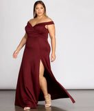 Plus Lucy Formal High Slit Dress provides gorgeous formal dress style to feel beautiful for Homecoming 2023, Bridesmaids, Wedding Guests, Winter Formal Dance, Military Balls, and Prom.