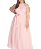 Plus Guinevere Formal Lace Dress provides gorgeous formal dress style to feel beautiful for Homecoming 2023, Bridesmaids, Wedding Guests, Winter Formal Dance, Military Balls, and Prom.