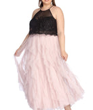 Plus Missy Tendril Ball Gown provides gorgeous formal dress style to feel beautiful for Homecoming 2023, Bridesmaids, Wedding Guests, Winter Formal Dance, Military Balls, and Prom.