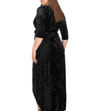 Plus Velvet Wrap Dress