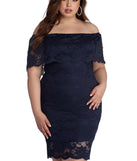 Plus Lace Appeal Midi Dress creates the perfect spring wedding guest dress or cocktail attire with stylish details in the latest trends for 2023!
