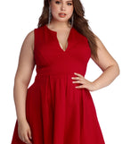 Plus Pretty And Pleated Skater Dress creates the perfect spring wedding guest dress or cocktail attire with stylish details in the latest trends for 2023!