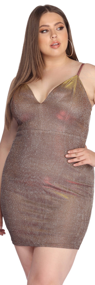 Plus Glitter Glam Party Dress