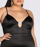Plus Rhine It Up Satin Mini Dress is a gorgeous pick as your 2023 prom dress or formal gown for wedding guest, spring bridesmaid, or army ball attire!