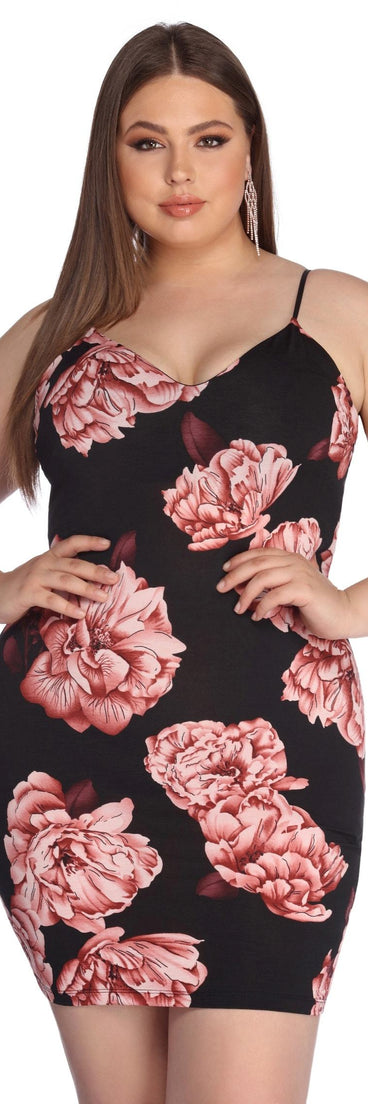 Plus Floral Fascination Midi Dress